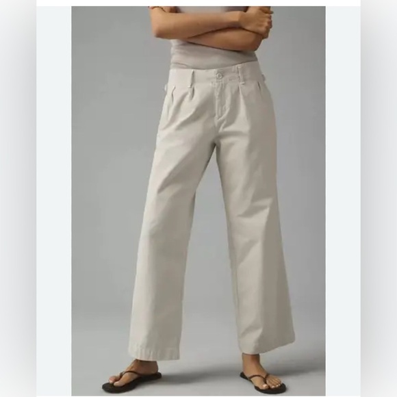 Anthropologie
Maeve Pleated
Wide Leg Chino
Pants sz 8 light beige M - Picture 1 of 9